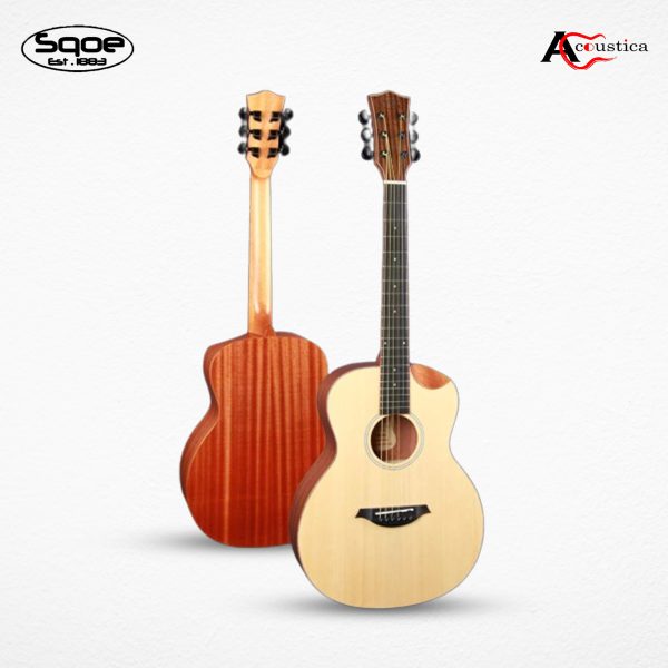The Sqoe SQ-36B-BQJ is a convenient acoustic-travel guitar ideal for frequent travelers, boasting top-notch sound and ease of play for musicians.