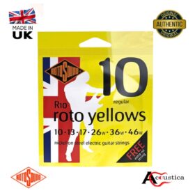 Bangladeshi guitarists! Unlock tonal versatility with Rotosound R10 Roto Yellow strings (10-46) at Acoustica.com. Nickel roundwounds deliver warm & clear tones for blues, jazz, rock & more.