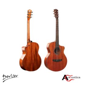 The Deviser LK-12 is a high-quality, affordable acoustic guitar perfect for beginners and intermediate players. Mahogany construction delivers warm, rich tones, and the cutaway design allows for easy access to higher frets.