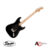 SONIC STRAT HSS MN BPG BLK features a solid Alder body, humbucker and single-coil pickups, vintage tremolo, and a sleek black pearl pickguard.