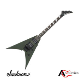 Jackson JS32 King V Matte Army Drab combines a bold matte army drab finish with high-output humbuckers, 24 jumbo frets, and aggressive King V body shape.