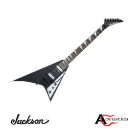 Jackson JS32 Rhoads BW/WW Bevels Electric Guitar features a sleek design, high-output pickups, and fast playability, perfect for rock and metal performance.